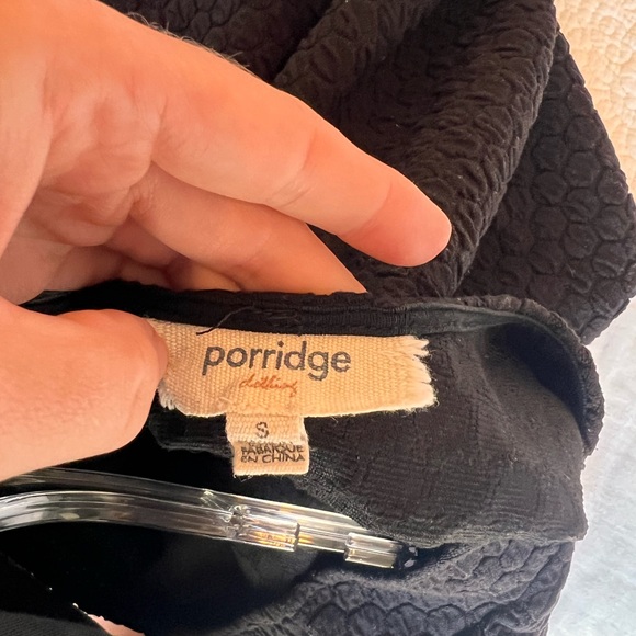 Anthropologie Porridge Parker Puff Sleeve Black Top - Picture 4 of 4